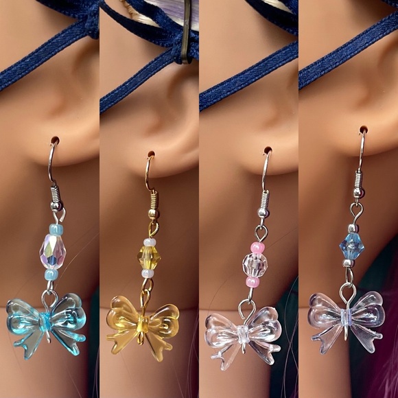 ୨୧ BOW EARRINGS ୨୧ - Picture 3 of 12